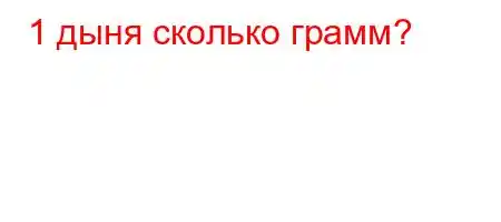 1 дыня сколько грамм?